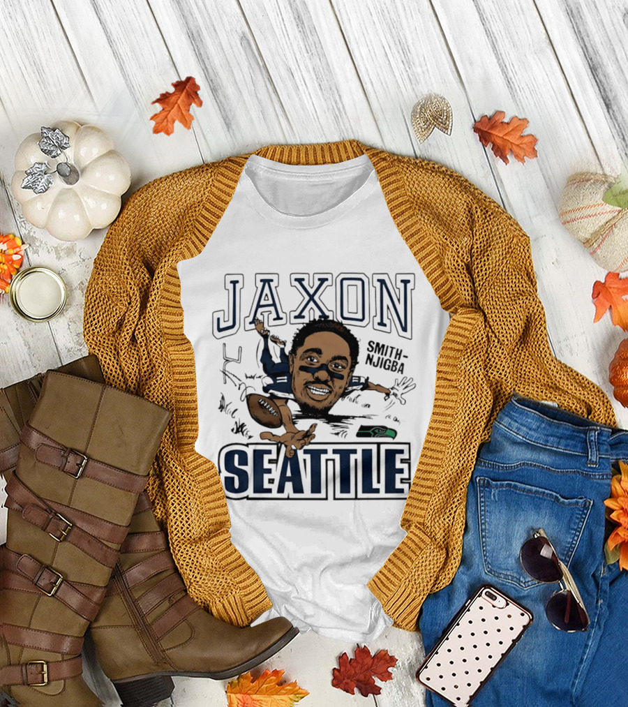 Jaxon Smith Njigba Seattle Seahawks Caricature T-Shirt