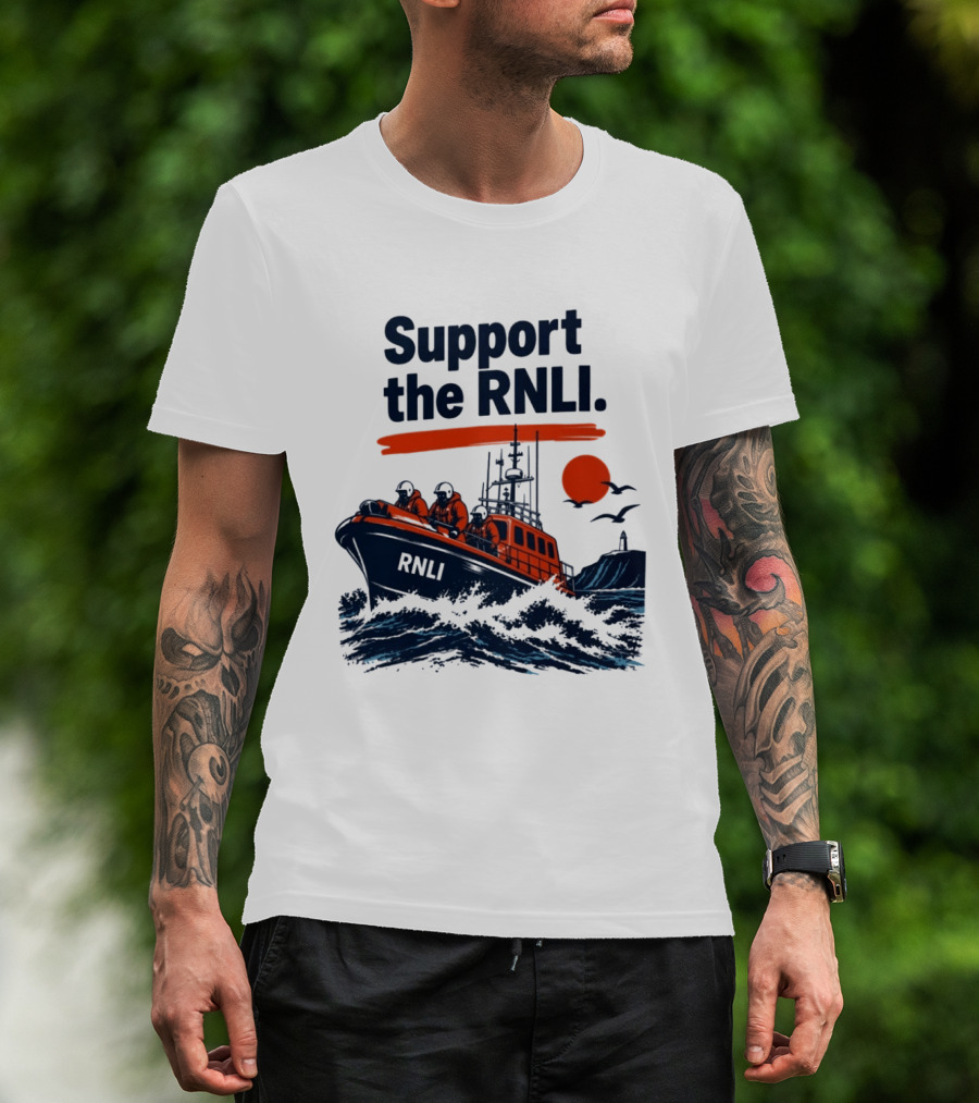 Support The RNLI Lifeboat Rescue At Sea T-Shirt