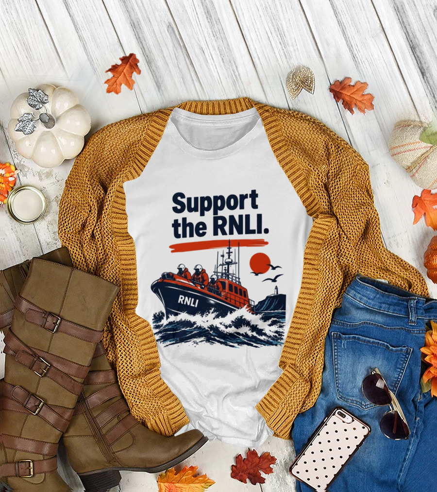 Support The RNLI Lifeboat Rescue At Sea T-Shirt