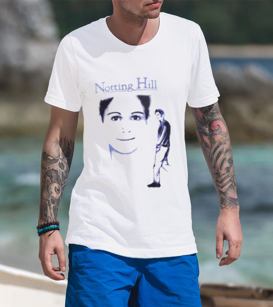 Notting Hill Tom Bateman Blue Art Conceptual T-Shirt
