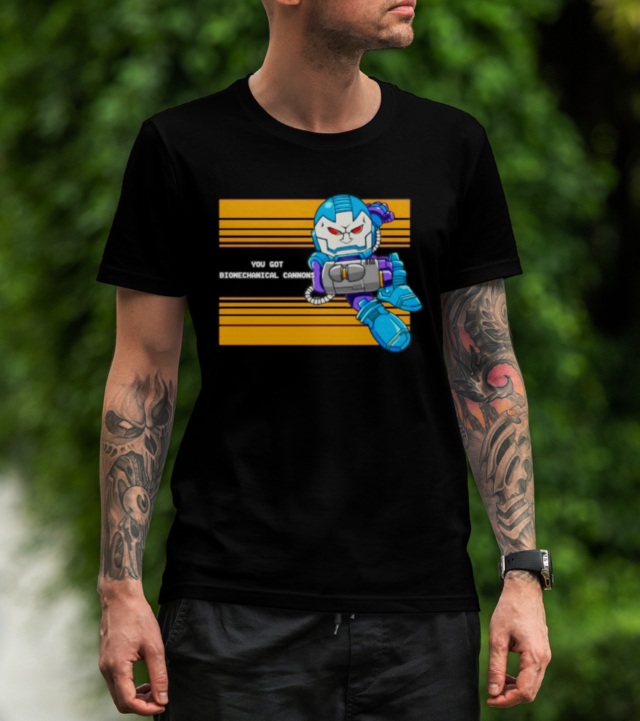 Apocalypse Marvel Cartoon Biomechanical Cannons T-Shirt