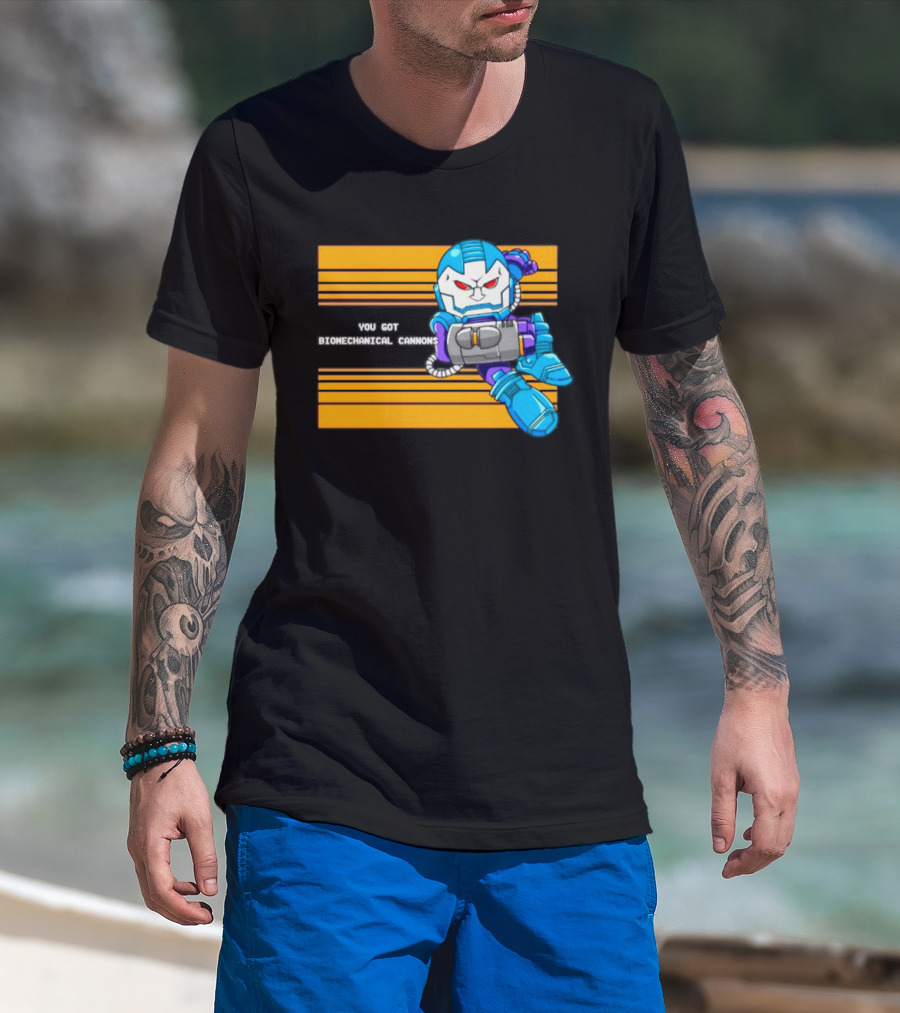 Apocalypse Marvel Cartoon Biomechanical Cannons T-Shirt