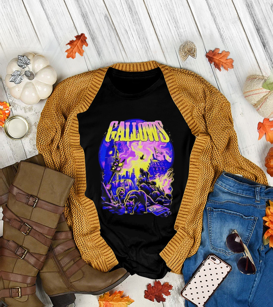 Gallows London Big Ben Wolf Apocalypse Urban Chaos Scene T-Shirt