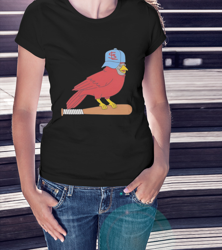 Hancel Rincon St. Louis Cardinals STL Hat Animated Bird Baseball Bat T-Shirt
