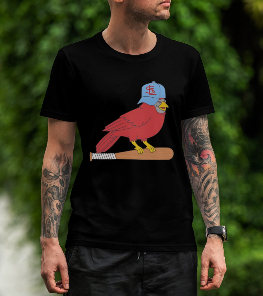 Hancel Rincon St. Louis Cardinals STL Hat Animated Bird Baseball Bat T-Shirt
