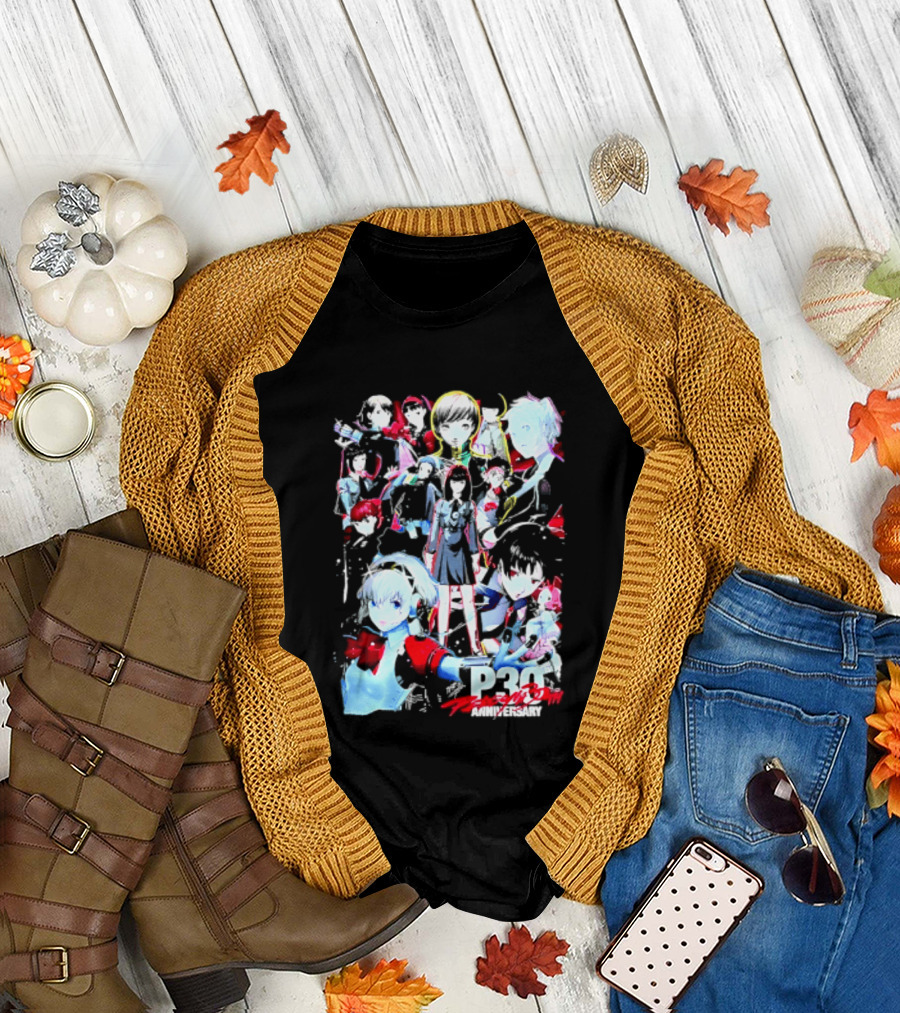 Chillweeb Persona 30th Anniversary Anime Characters P3 25th Anniversary Edition T-Shirt