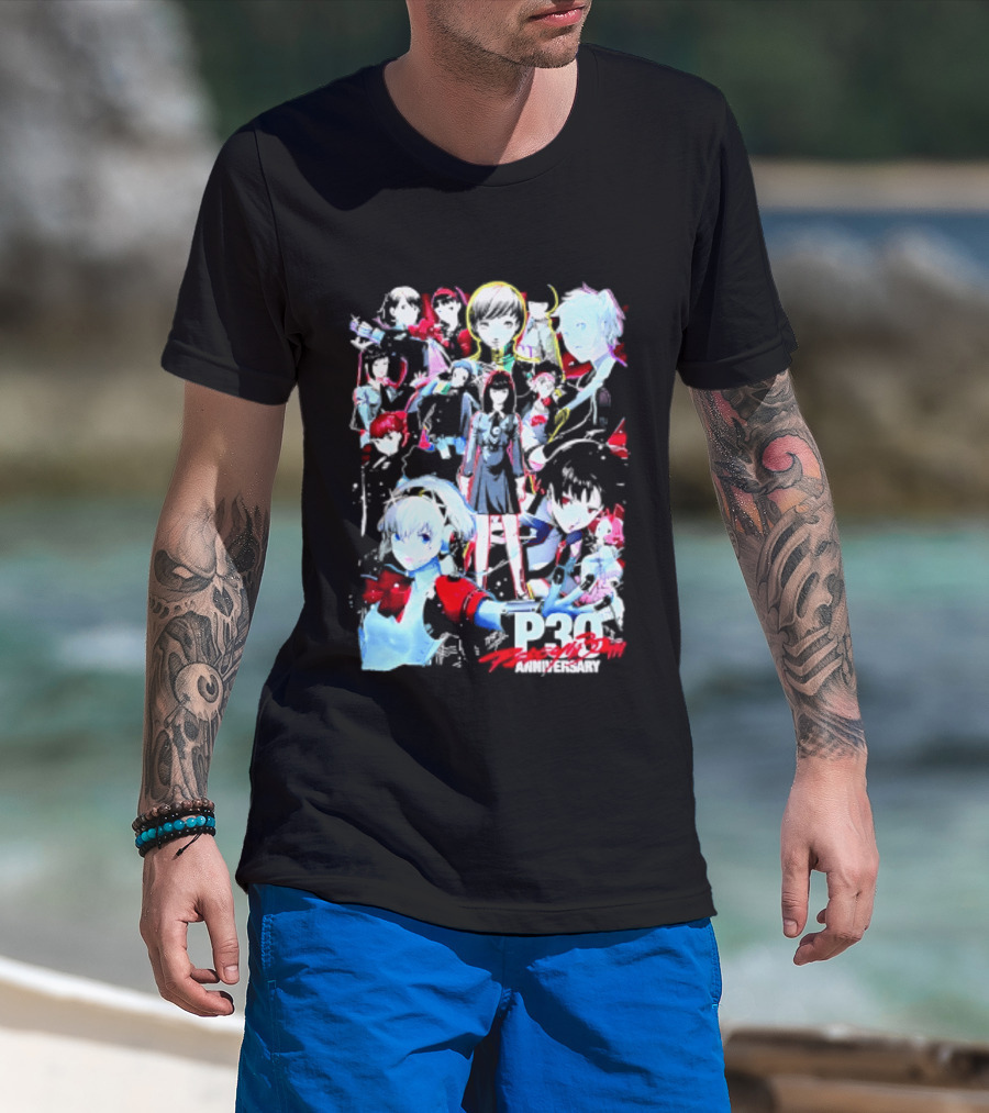 Chillweeb Persona 30th Anniversary Anime Characters P3 25th Anniversary Edition T-Shirt