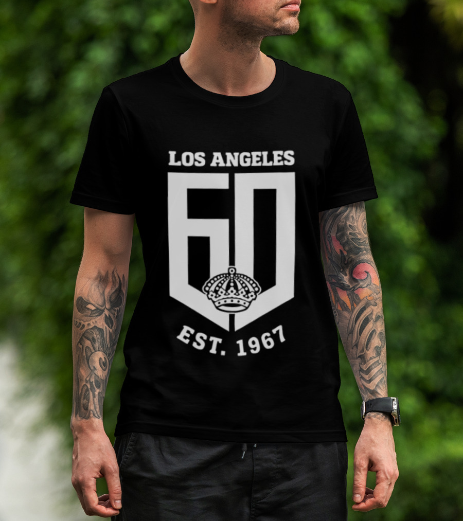 Los Angeles Kings 60th Anniversary EST. 1967 Diamond Crown Celebration T-Shirt