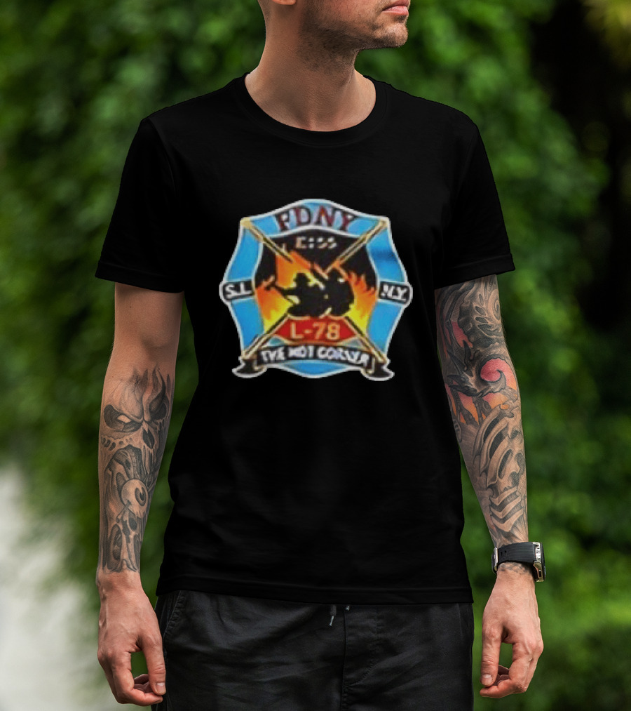 Marcus Freeman Notre Dame Fighting Irish FDNY Engine 155 Ladder 78 The Hot Corner T-Shirt