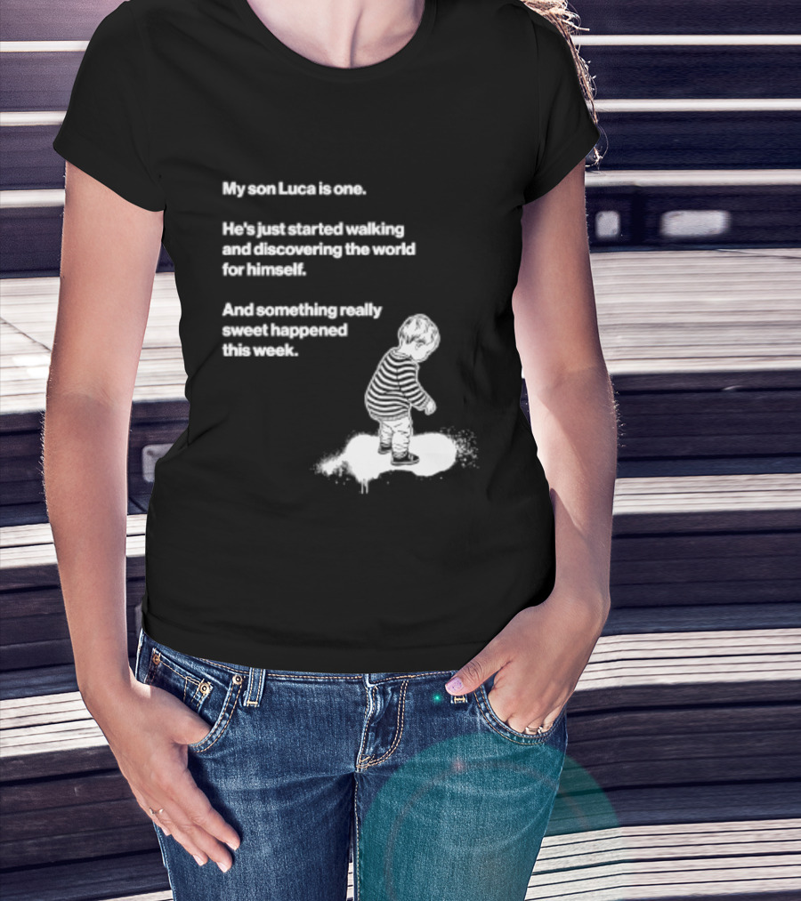 Luca Is One First Steps Adventure Exploring The World T-Shirt