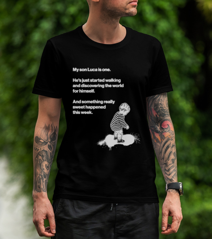 Luca Is One First Steps Adventure Exploring The World T-Shirt