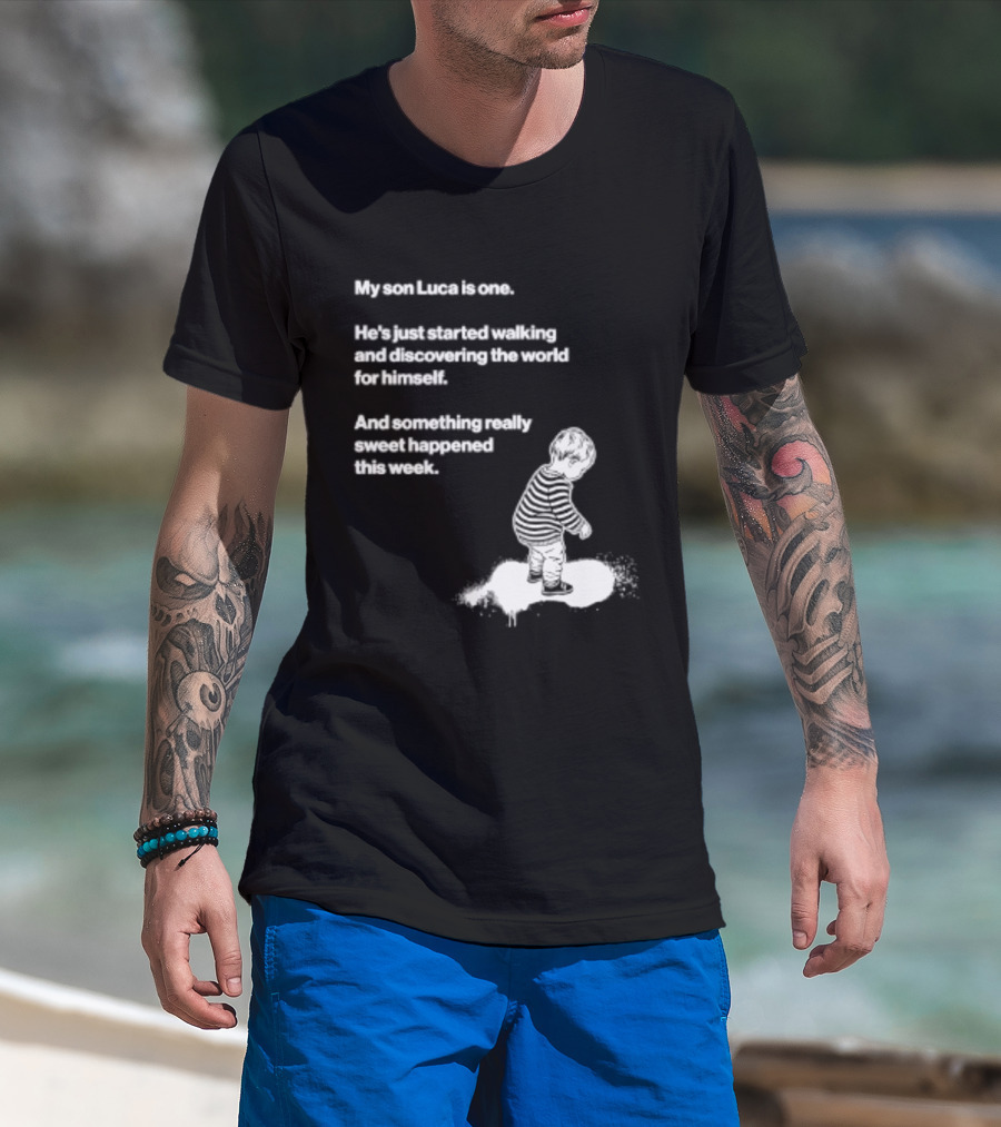 Luca Is One First Steps Adventure Exploring The World T-Shirt