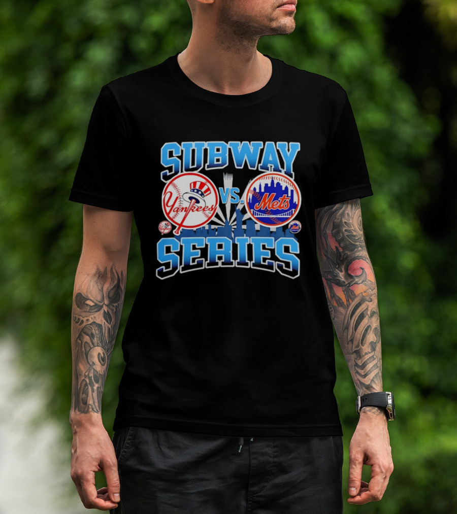 New York Yankees Vs Mets 2026 Subway Series Skyline T-Shirt