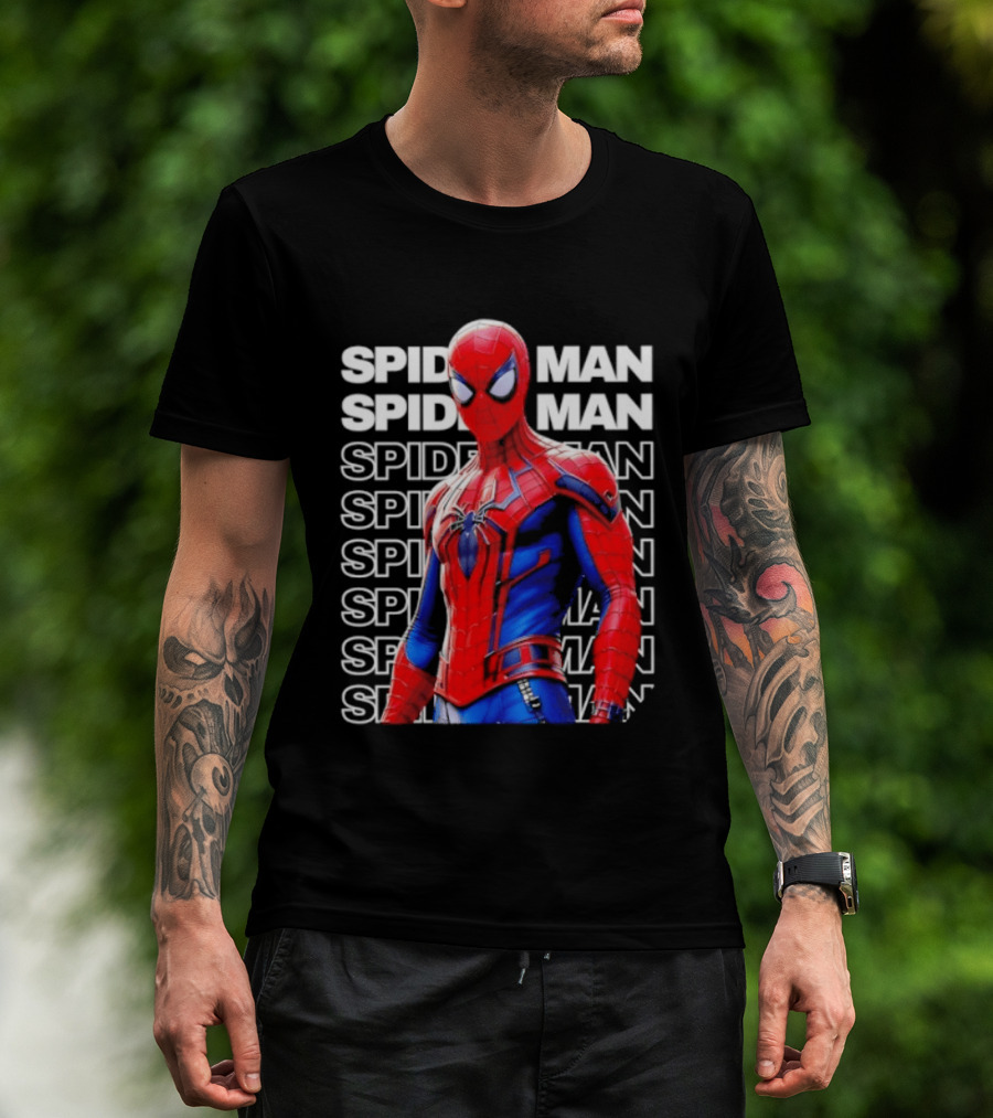 Spider Man Marvel Superhero Peter Parker Iconic Costume Vibrant Heroic T-Shirt