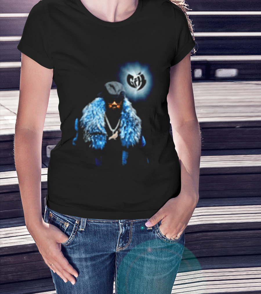Staple Pigeon Store Staple X Ghostface Killah Collaboration With Wu Tang Clan Influence And Iconic Blue Fur Coat T-Shirt