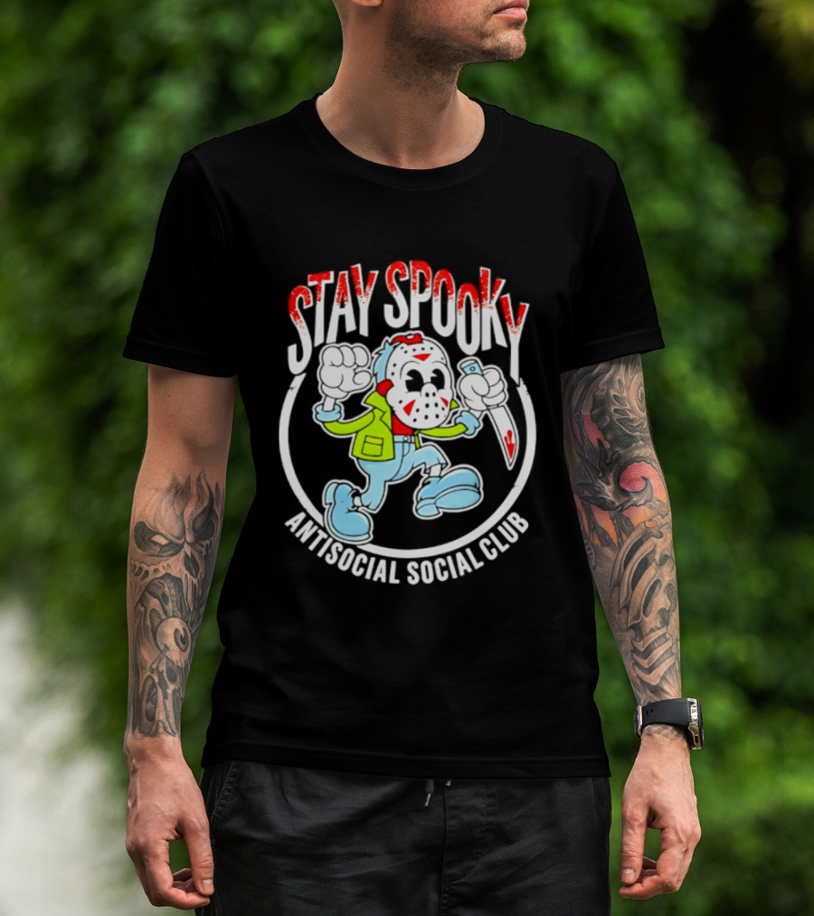 Stay Spooky Antisocial Social Club Jason Voorhees Halloween T-Shirt