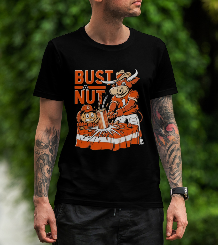 Bust A Nut Texas Football Bevo Beat Competition T-Shirt