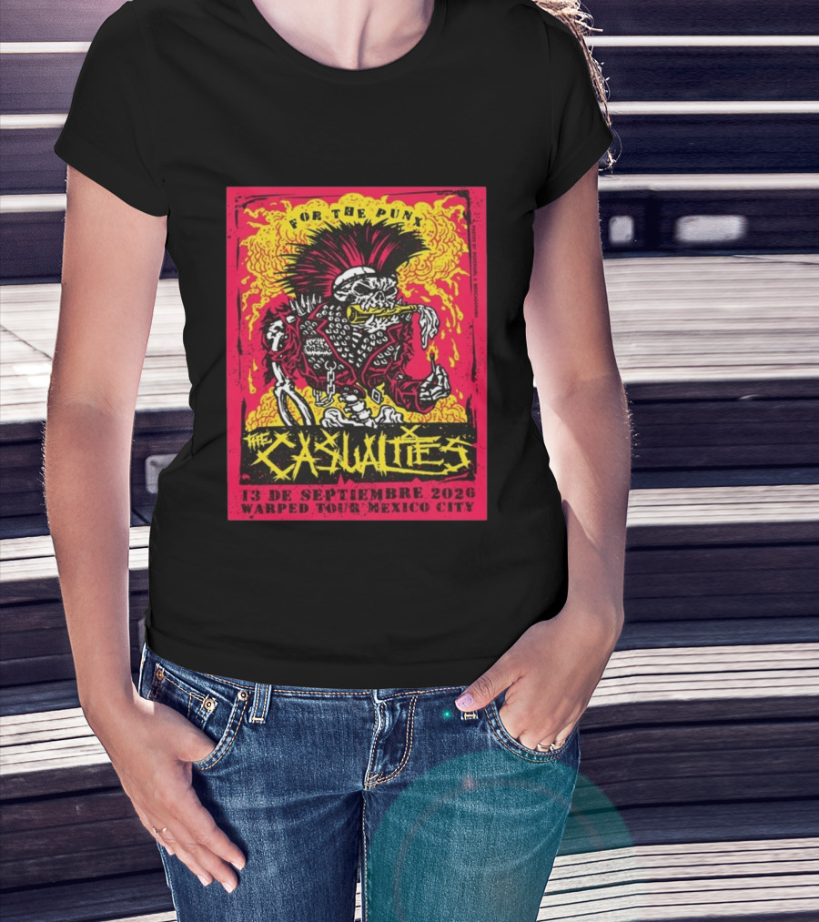 The Casualties For The Punx 13 De Septiembre 2026 Warped Tour Mexico City T-Shirt