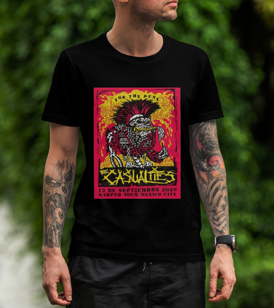 The Casualties For The Punx 13 De Septiembre 2026 Warped Tour Mexico City T-Shirt