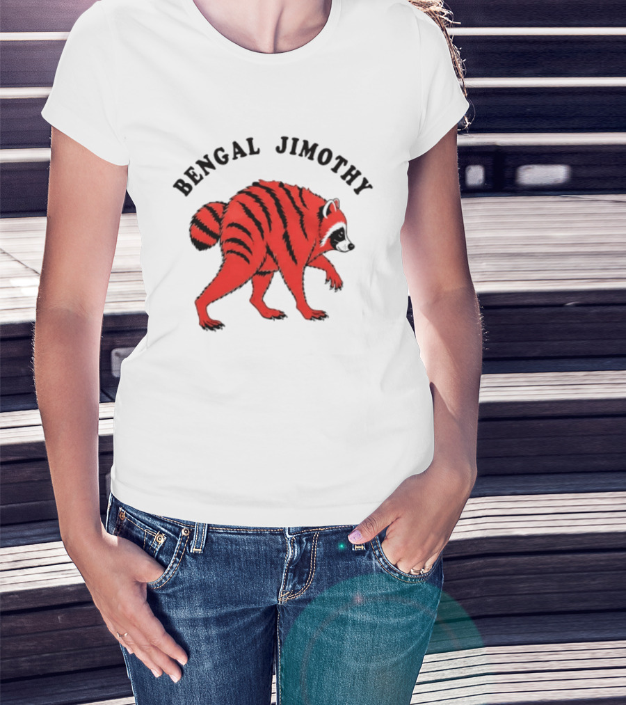 Cincinnati Bengals Bengal Jimothy Cartoon Raccoon T-Shirt