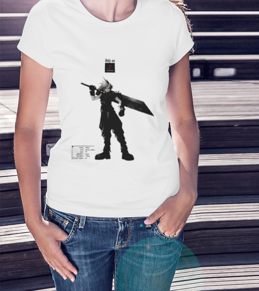 Cloud Strife Final Fantasy VII PlayStation T-Shirt