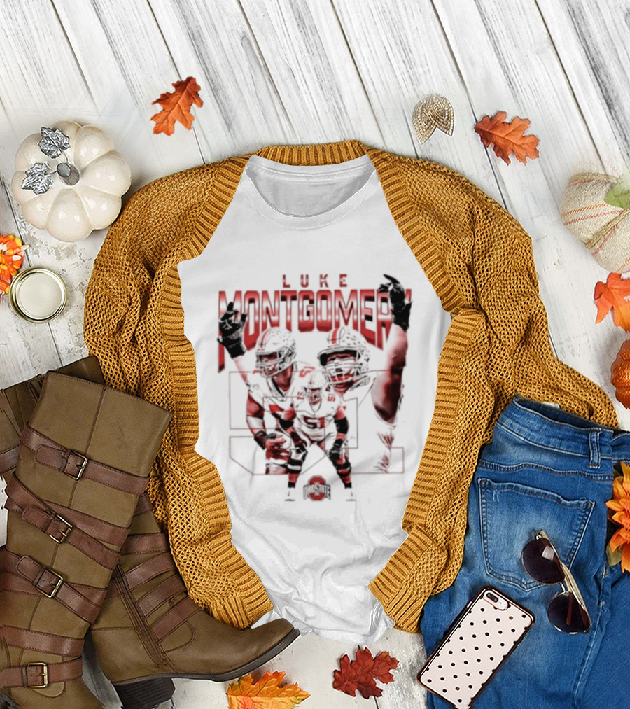 Luke Montgomery Ohio State Buckeyes 51 NCAA Football T-Shirt
