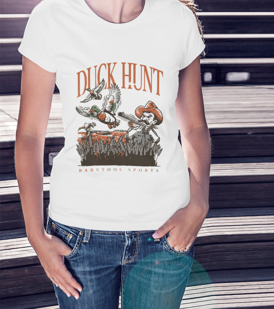 Duck Hunt Cowboy Oklahoma Cowboys Oregon Ducks Barstool Sports T-Shirt