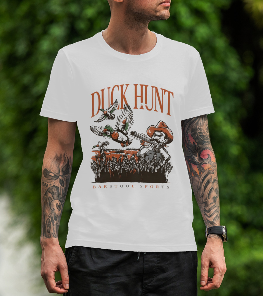 Duck Hunt Cowboy Oklahoma Cowboys Oregon Ducks Barstool Sports T-Shirt