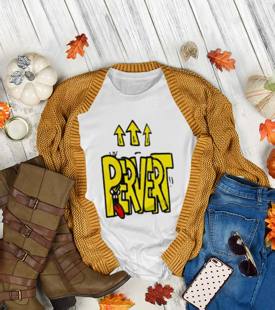 Pervert Urban Edgy Graffiti Arrows Tongue Streetwear T-Shirt