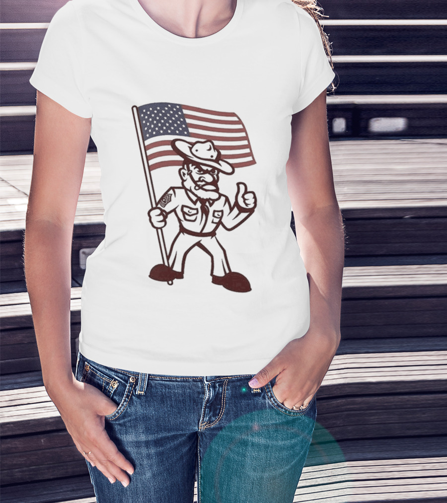 Texas A&M Aggies 12th Man Patriotic American Flag T-Shirt