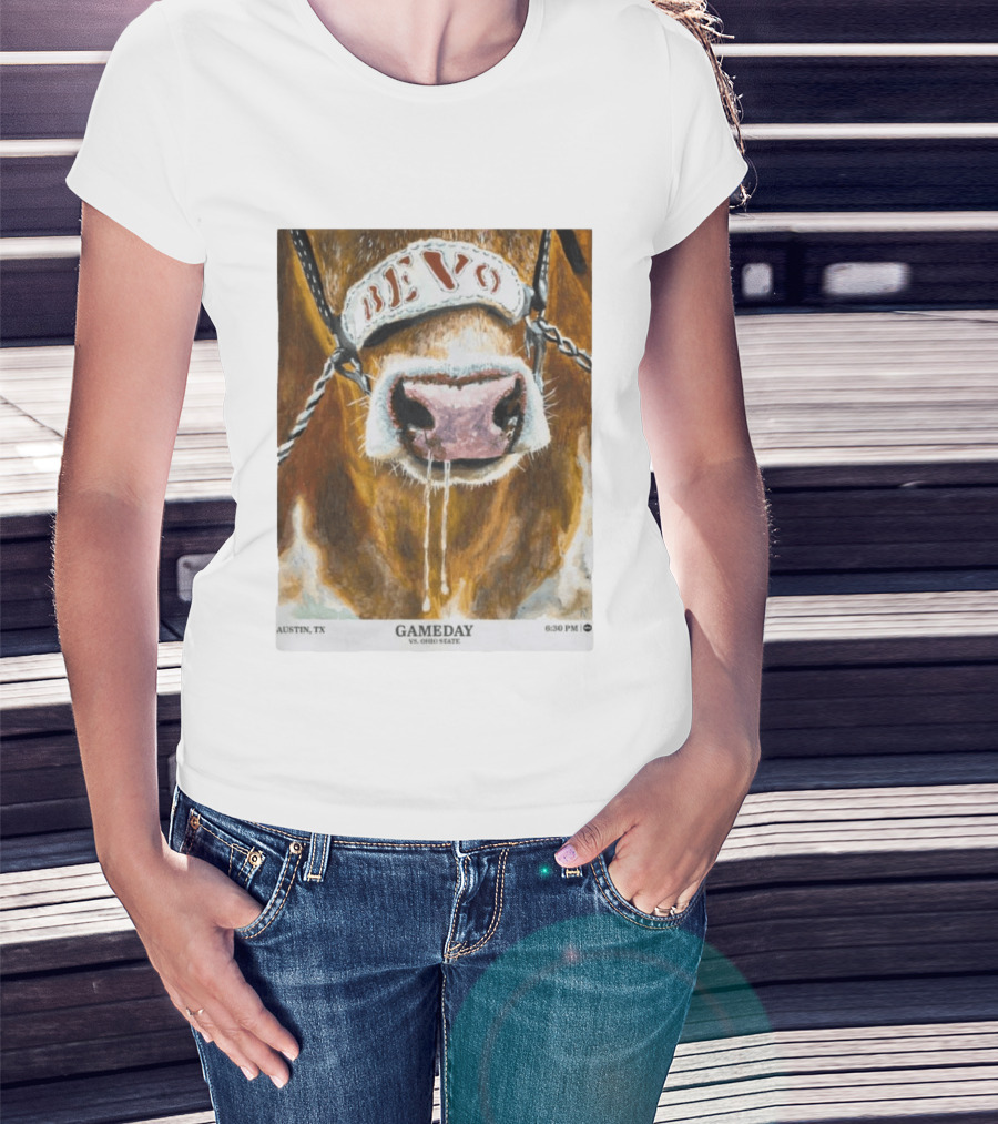 Texas Longhorns Bevo Vs Ohio State Austin TX Gameday 6:30 PM 2026 T-Shirt