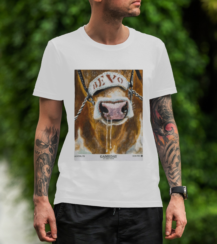 Texas Longhorns Bevo Vs Ohio State Austin TX Gameday 6:30 PM 2026 T-Shirt