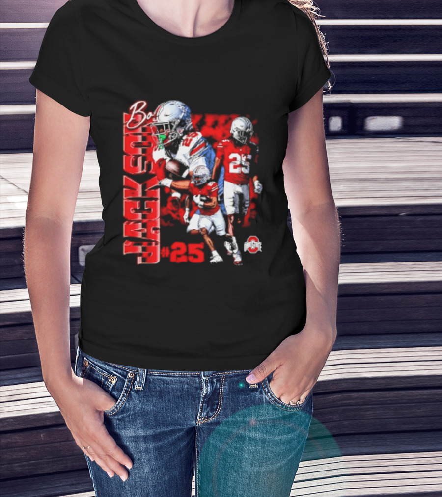 Bo Jackson 25 Ohio State Buckeyes NCAA Player Football T-Shirt