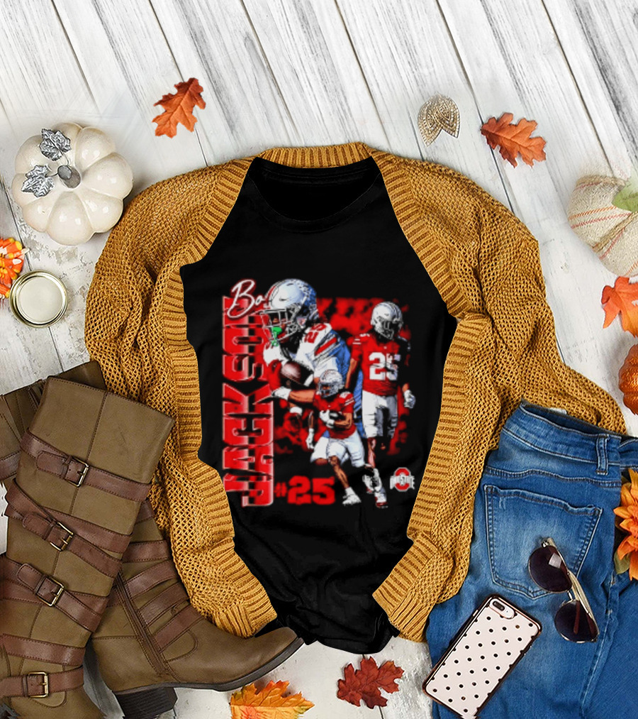 Bo Jackson 25 Ohio State Buckeyes NCAA Player Football T-Shirt