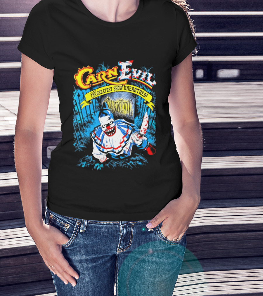 CarnEvil The Greatest Show Unearthed Creepy Clown Horror T-Shirt