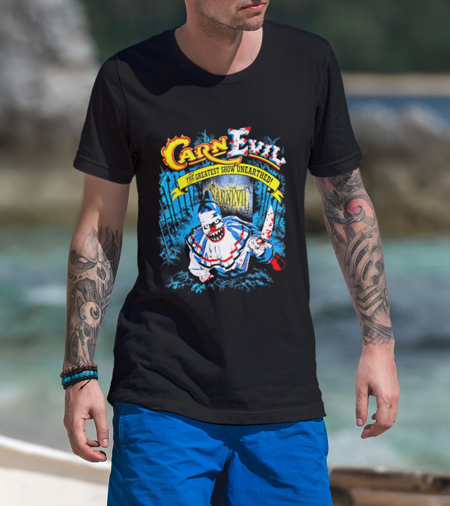 CarnEvil The Greatest Show Unearthed Creepy Clown Horror T-Shirt