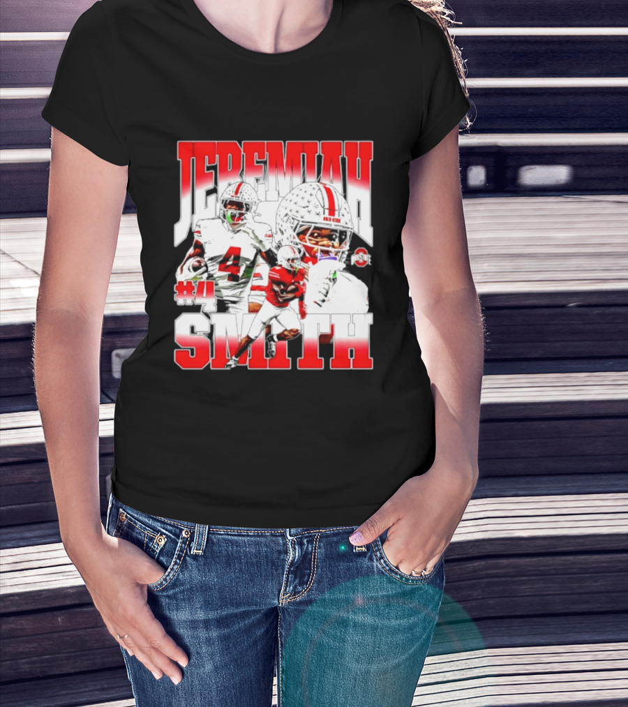 Jeremiah Smith Ohio State Buckeyes 4 NCAA Football Player T-Shirt