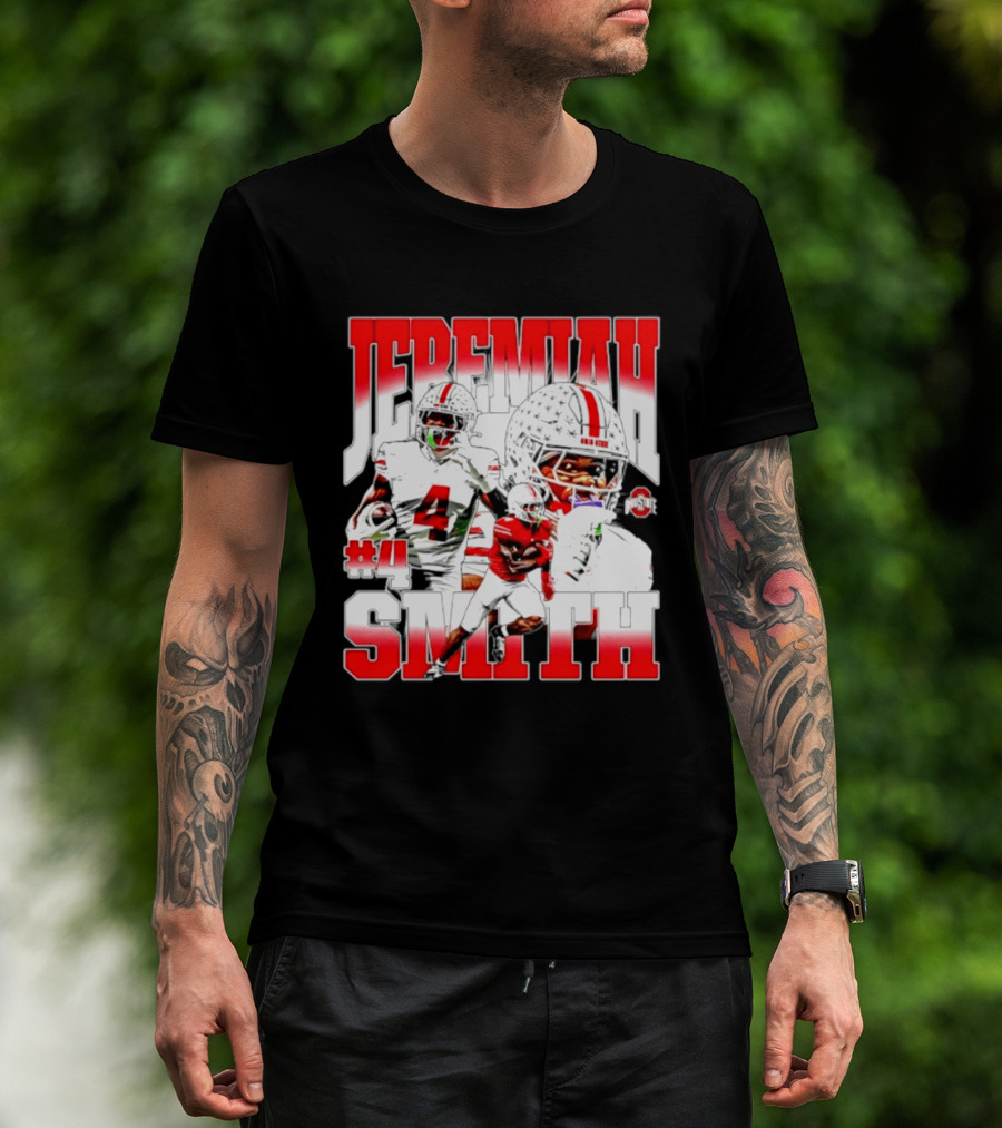Jeremiah Smith Ohio State Buckeyes 4 NCAA Football Player T-Shirt
