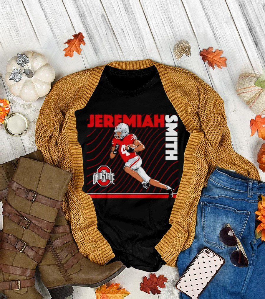 Jeremiah Smith Ohio State Buckeyes Neon Nights NCAA Football T-Shirt