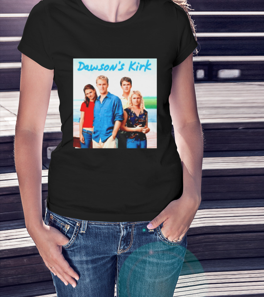 Dawson's Kirk 90s TV Cast Scenic Backdrop T-Shirt
