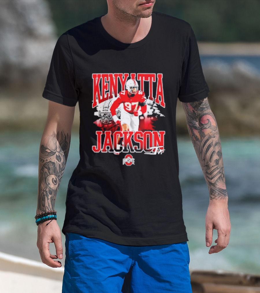 Kenyatta Jackson 97 Ohio State Buckeyes NCAA Football Player T-Shirt