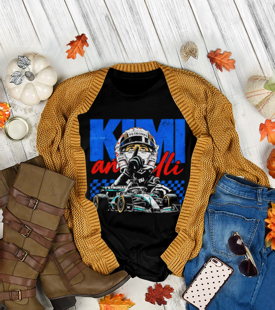 Kimi Antonelli F1 Racing Shhh Karting Racer Helmet T-Shirt