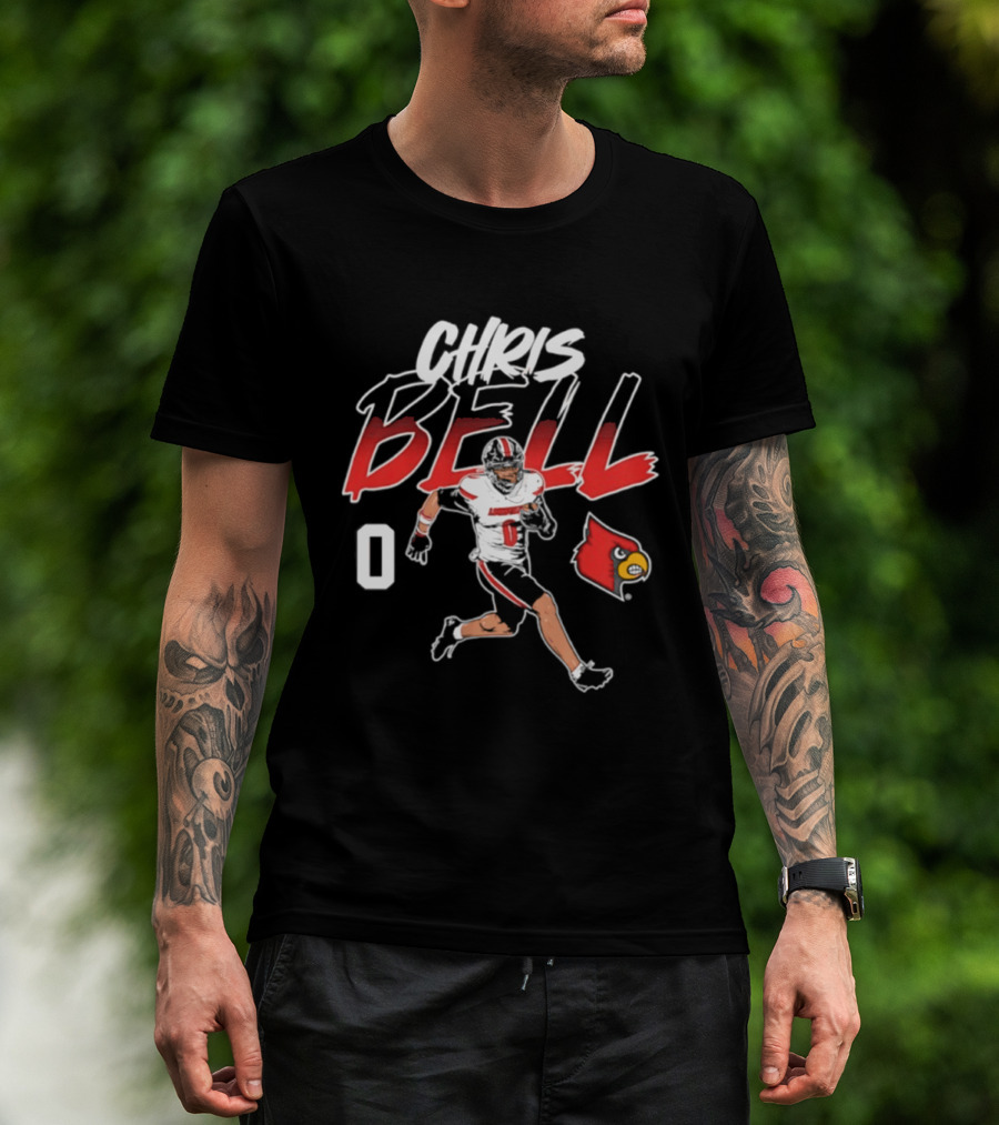 Chris Bell Louisville Cardinals Football 0 Pose T-Shirt