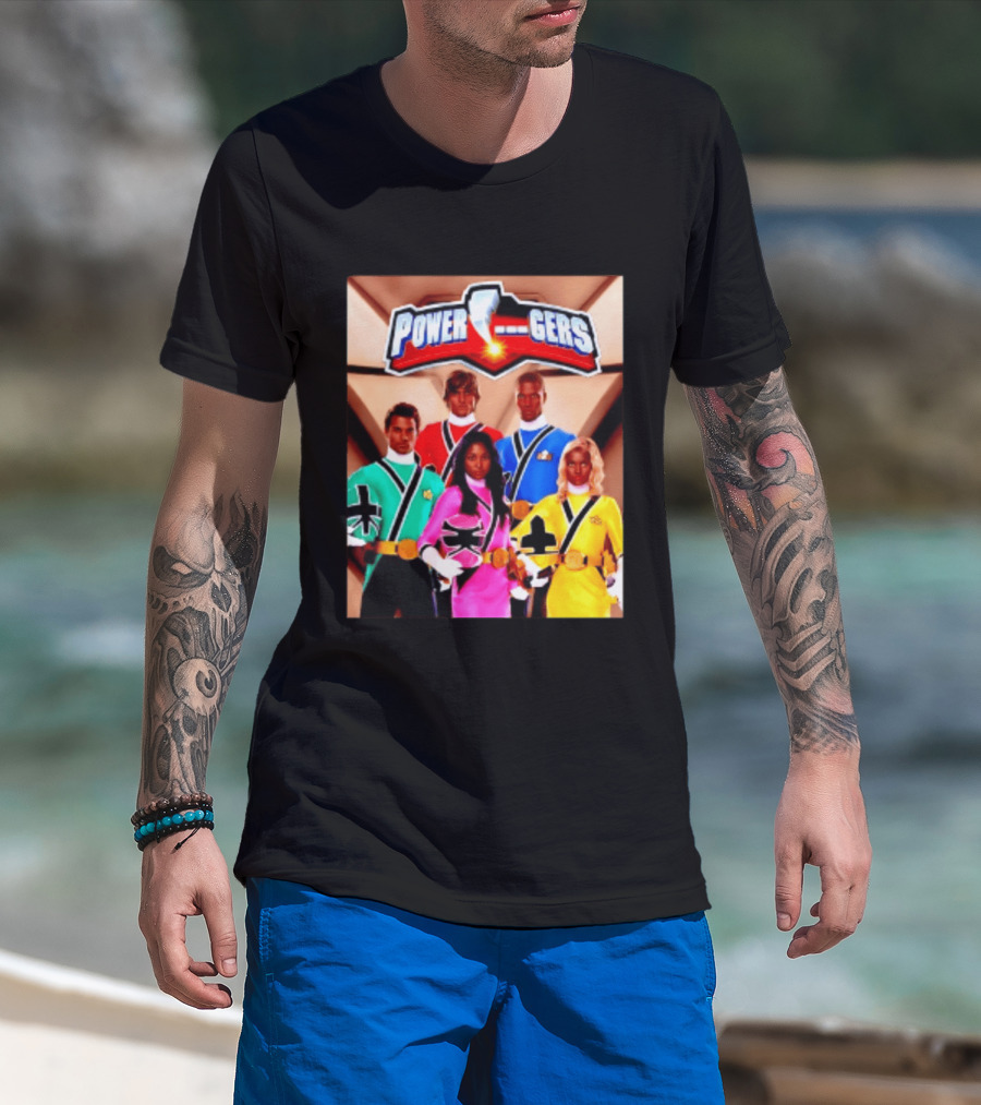 Power Rangers SPD Team Uniforms Super Sentai Action Figures T-Shirt