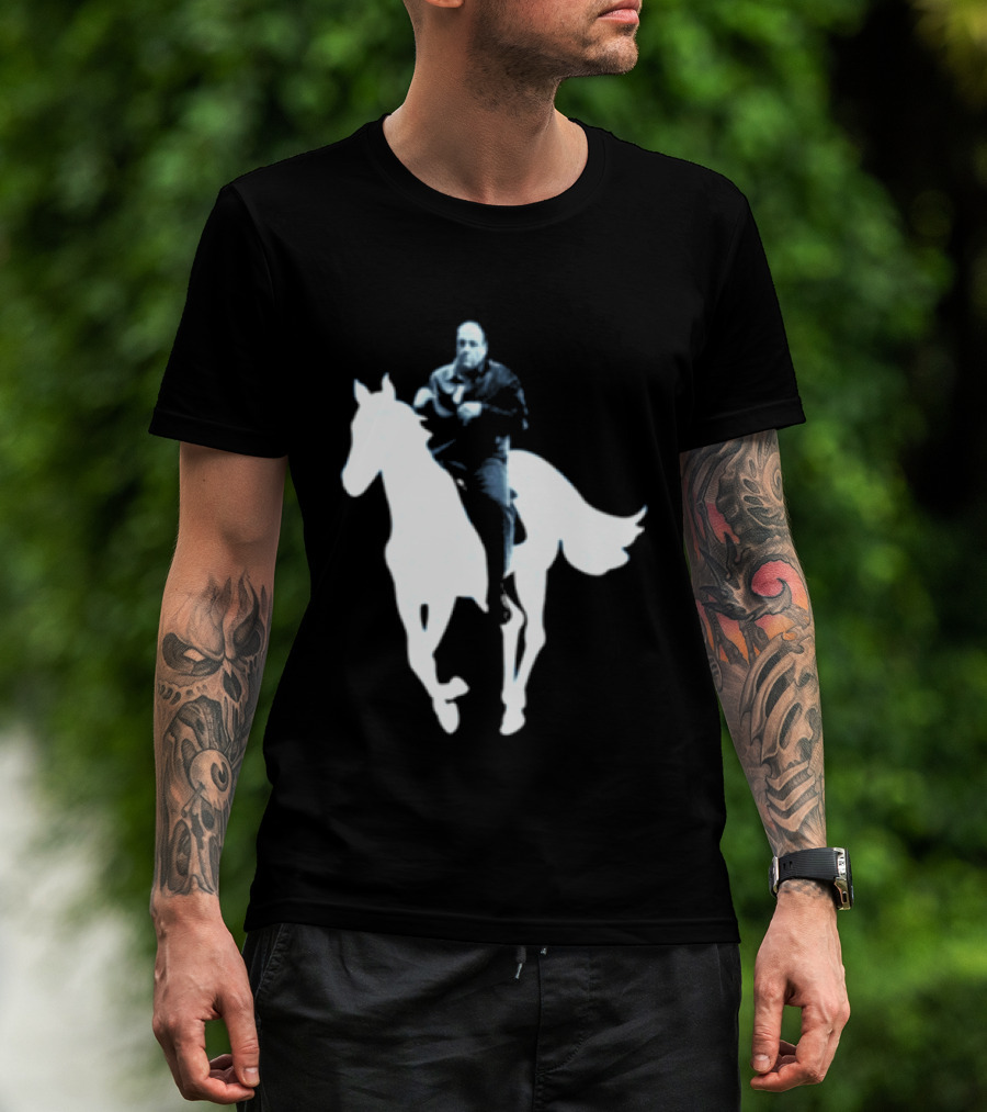 Rogue Co Pie O My Own Summer Millennial Sopranos Iconic Horse Scene T-Shirt