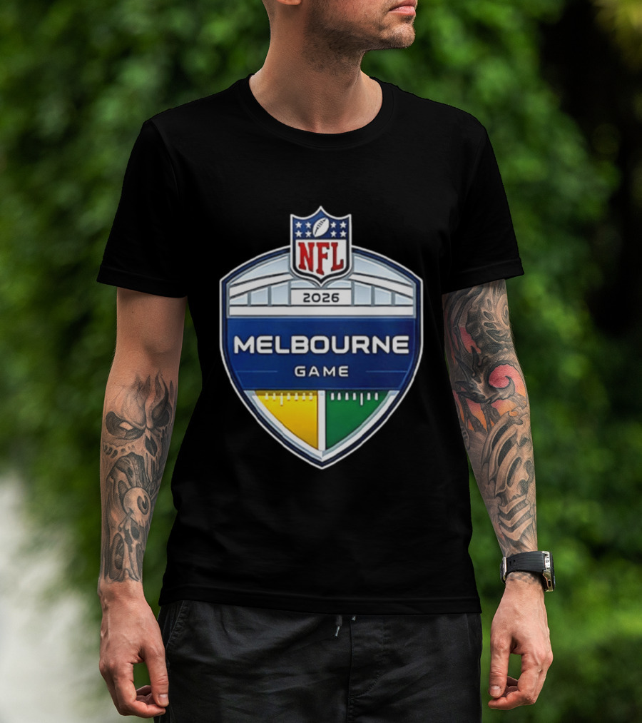 San Francisco 49ers NFL 2026 Melbourne Game Two Sided T-Shirt