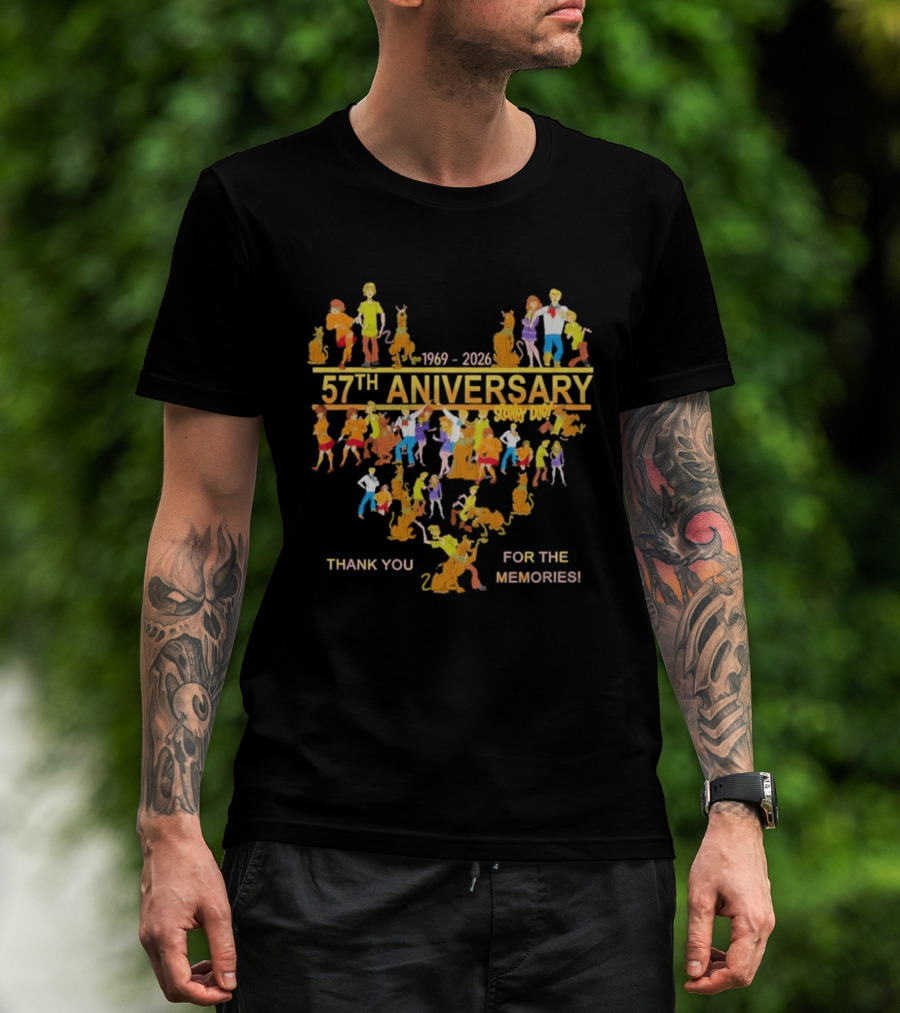 Scooby Doo 57th Anniversary 1969 2026 Thank You For The Memories T-Shirt