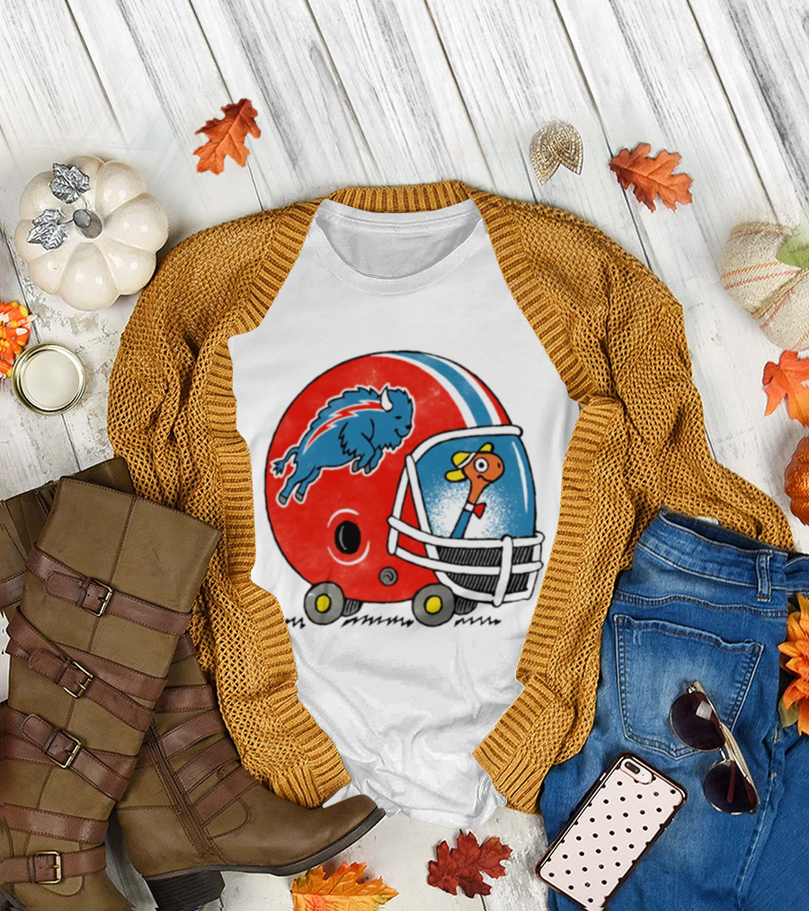 Lowly Worm Wearing Buffalo Bills Football Helmet With Buffalo T-Shirt