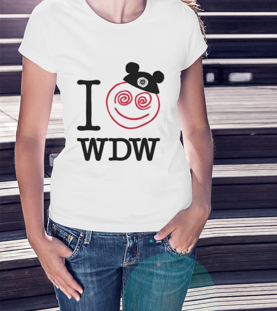 I Love WDW Lost Bros Store All The Time Disney Mickey Hat Smiley Face T-Shirt