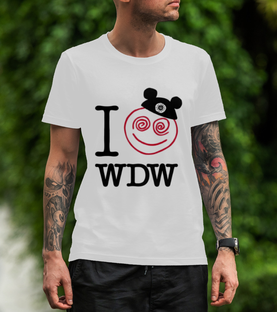 I Love WDW Lost Bros Store All The Time Disney Mickey Hat Smiley Face T-Shirt